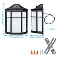 thumbnail image 2 of LEONLITE LED Wall Sconce Outdoor Dusk to Dawn, Outdoor Light Fixtures Wall Mount, 15W Porch Lights with Photocell Sensor, Modern Exterior Wall Lantern, 5000K Daylight, Wet Location, Black, Pack of 2, 2 of 7