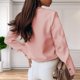 thumbnail image 4 of Blusas y blusa para mujer con cuello alto Rosado Zulema Camisa de señoras, 4 of 8