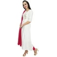 thumbnail image 2 of Atasi Ethnic White Zari Work Dupion A-Line Kurti Indian Women's Suit Clothing - 4, 2 of 6