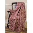 thumbnail image 2 of Woven Throw in Burgundy and Tan, 2 of 2