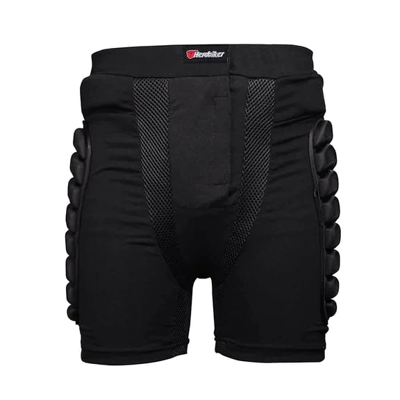 LMOIPLI Men's Protection Hip Butt Short Pants Protective Gear Guard Impact Pad Ski Ice Skating Snowboard Black M