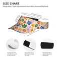 thumbnail image 2 of KLL Sport Sun Visor Hats Ball Caps Empty Top Baseball Sun Cap for Men Women-Groovy Daisy Flowers, 2 of 6