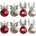 thumbnail image 1 of Set De 8 Bolas Navideñas Irrompibles Para Árbol De Navidad - Bolas Para Rellenar - Dorado Y Rojo, 1 of 5