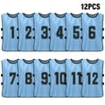 thumbnail image 1 of Tignapoo 12-Pack Kids Reversible Jerseys with Numbers 1-12 in Sky Blue - Comfortable and Breathable for Sports Activities, Suitable for Boys and Girls, 1 of 6