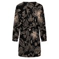 thumbnail image 6 of Elegant Floral Black Background Design Women Elegant Long Sleeve Warm Dress Autumn Winter Sweater Dress Casual Pullover Mini Dresses, 6 of 7
