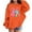 Orange, variant on Bibifish Kids Hoodies Black Bowknot 67 Graphic Print Hooded Sweatshirts Drawstring Hood Ribbed Loose Fit Casual Girls Stylish Hoodies