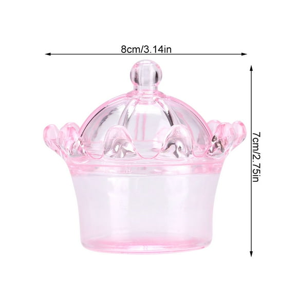 12Pcs Transparent Crown Candy Box for Party Packaging, Love Friendship Affection Sweetness with Candy, Chocolate, Wedding Bridal Shower
