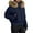 Navy#152, variant on LIIPEE Women Down Jacket Warm Loose Fit Solid Color Long Sleeve Hooded Zip Up Coat With Pockets Woman Versatile Climbing Hiking Camping Cycling Jackets,Navy,L