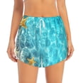 thumbnail image 2 of KLL Coral And Seashell On The Beach Pattern Shorts Women,Athletic Shorts High Waisted Running Shorts Pocket Sporty Short Gym Elastic Workout Shorts-XX-Large, 2 of 7