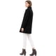 thumbnail image 4 of Gabardina de invierno con un solo pecho y cuello vuelto para mujer Negro XS, 4 of 7