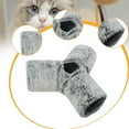 thumbnail image 6 of FashionCha Plush Pet Cat Tunnel Tube Indoor Kitten Tunnels Simple Portable Soft Comfortable Gray, 6 of 9