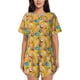 thumbnail image 1 of Fotbe Easter Conjunto de Pijama Estampado para Mujer, 2 Piezas, Ropa de Dormir con Camiseta de Manga Corta y Shorts Suaves-Small, 1 of 6
