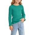 thumbnail image 5 of Nugftut Toddler Girls Thermal Tops Ruffled Crew Neck Base Layer Thermal Tops Warm Thermal Shirts Size 16-18 Months, 5 of 6