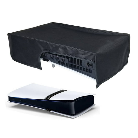 for PS5 Pro Dust Cover, Horizontal Mode Dustproof Shell Protective Sleeve for PS5 Pro Disc & Digital Console, Oxford Cloth Anti-Scratch Waterproof Easy Access Cable Port