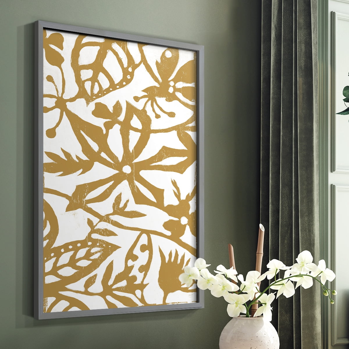 White On White IV V30 Framed Print in Gray Solid Wood 8 x 10 Framed Print
