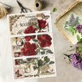 thumbnail image 4 of Juego de 3 calcomanías vintage de rosas para muebles y manualidades (30 x 15 cm). Adhesivos decorativos para muebles con diseño de mariposas., 4 of 9