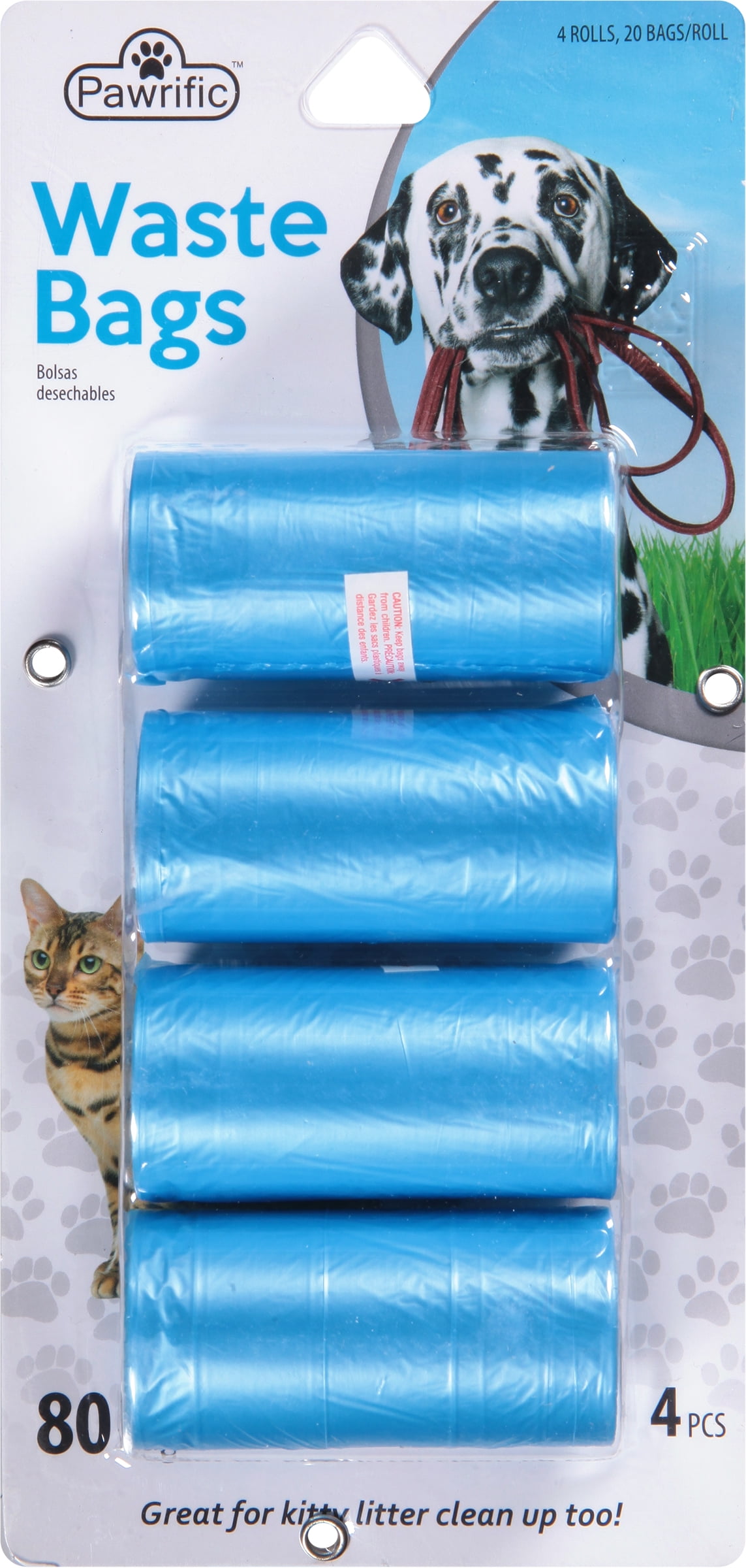 Bright Concepts Pet Waste Bags For Dogs, Cats And Other Small Pets, 15 X 8 Inches, 80 Count