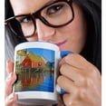 thumbnail image 2 of 3drose, Canada, Nova Scotia, Peggys Cove. Fishing Shack and Harbor, 11oz Two-tone Blue Mug, 2 of 6