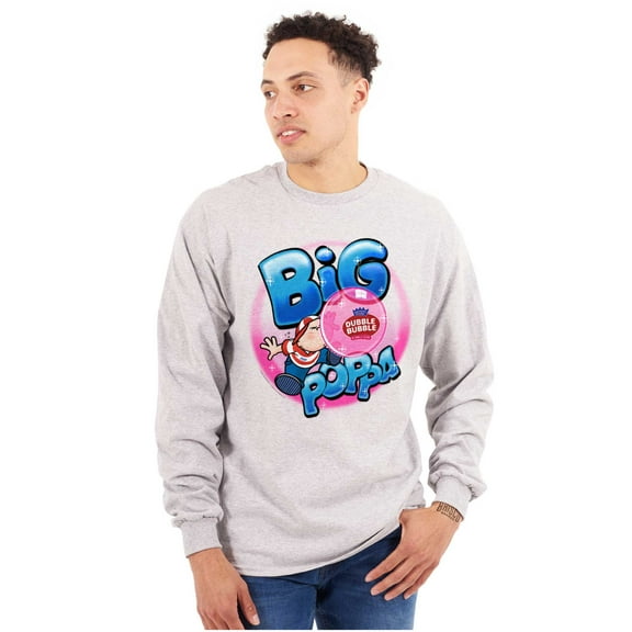 Airbrushed Dubble Bubble Big Poppa Unisex Plus Size Long Sleeve Shirt Brisco Brands 2X