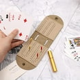 thumbnail image 2 of Travel Cribbage Board Leather Cribbage Board Game Set with 2 Track Layout 4 Pegs, 2 of 4