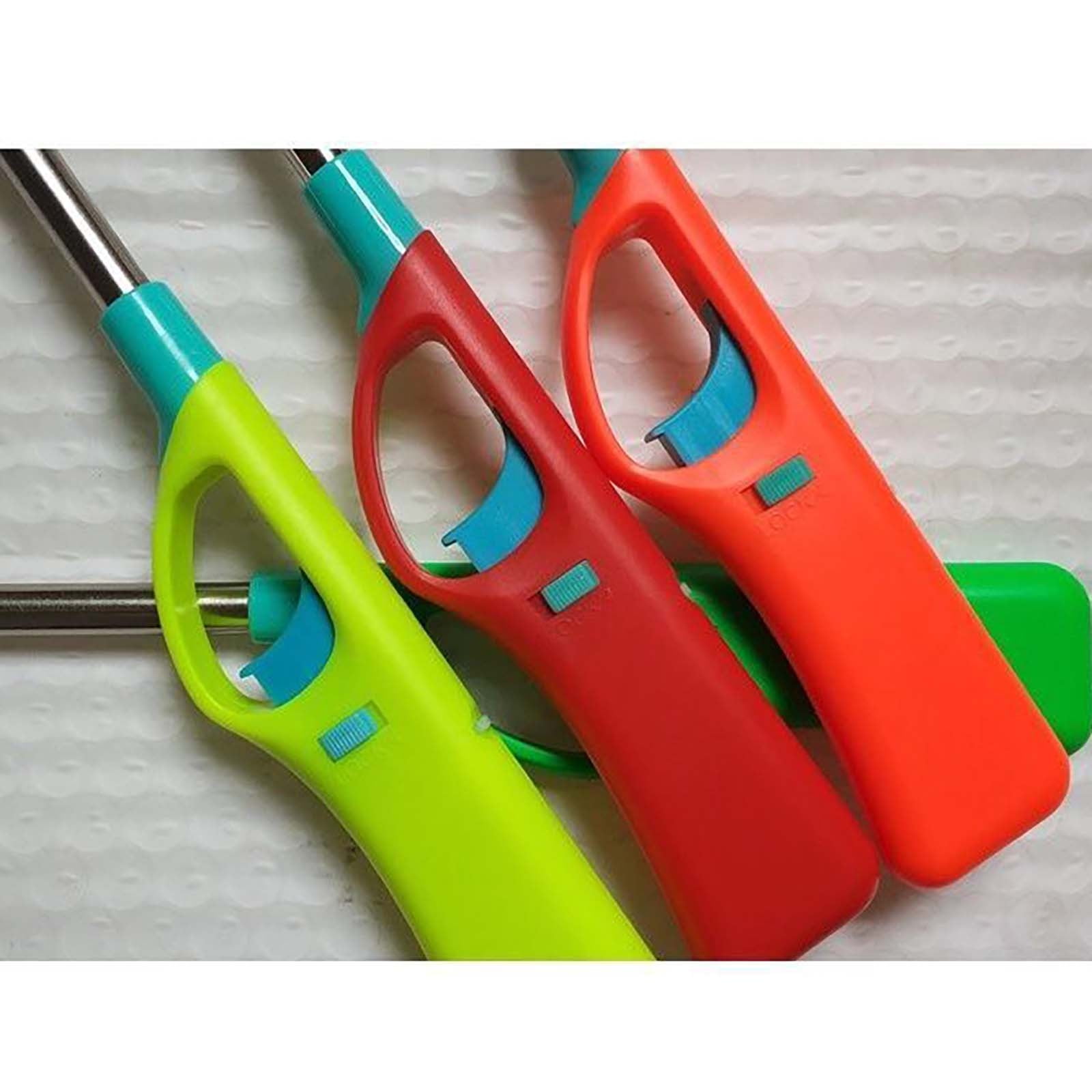 HWRETIE Windproof Gas Stove Igniter – USB Rechargeable Long Handle Electronic Gas Stove Lighter for Kitchen Outdoor BBQs and Camping Windproof and Safe