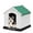 Green, variant on Uforic Large Waterproof Plastic Dog House with Air Vents and Elevated Floor, Outdoor Indoor Doghouse Puppy Shelter,Gray+Brown,41''Lx 38''Wx 39''H