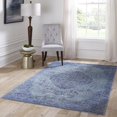 thumbnail image 2 of Momeni  Amelia Polyester Blend Traditional Medallion Area Rug Denim 5'3" x 7'6" 5' x 8' Indoor Beige, 2 of 5