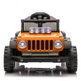 thumbnail image 5 of 12V Ride on Toy for Kids, 2-in-1 Truck/Go Kart Freely Switched, Ride on Car w/Remote Control, Creative Building Block Assembly, 4-Wheel Suspension, LED Lights, Electric Car for Boy Girl Gift (Orange), 5 of 7