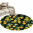 thumbnail image 2 of Area Rug 36in, Watercolor Summer Lemon Green Leaves Floor Carpet Living Room Rug, Vintage Plant Non-Slip Welcome Mat Indoor Rugs for Bedroom Dining Room, 2 of 9