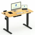 thumbnail image 6 of Flexispot 48"x24" Electric Standing Desk with Solid Bamboo Desktop, Height Adjustable Ergonomic Home Office Sit Stand Desk with Power Outlets, Cable Management & Black Frame Computer Workstation, 6 of 11