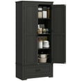 thumbnail image 1 of HOMCOM 69" Tall Kitchen Storage Cabinet with Adjustable Shelves, Black, 1 of 10