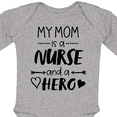 thumbnail image 4 of Inktastic My Mom is a Nurse and a Hero Boys or Girls Long Sleeve Baby Bodysuit, 4 of 5