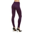 thumbnail image 2 of Women's 2 Pack Embossed Full Length Fleece Lined Seamless Leggings Tights, 2 of 2