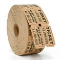 thumbnail image 1 of L LIKED Billets de Tirage Doubles Rouleaux 1000 par Rouleau Billets de Tirage 50/50 pour Événements, Inscription, Récompense de Classe, Collecte de Fonds et Prix (Brun), 1 of 4