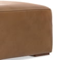 thumbnail image 4 of Leather Ottoman Rectangular Coffee Table Footrest - 34" Wide Caramel Brown, 4 of 9