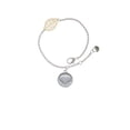 thumbnail image 2 of Delight Jewelry Silvertone Smooth Heart - Round Seal - Goldtone Leaf Delicate Bracelet, 6.25+1.75", 2 of 4