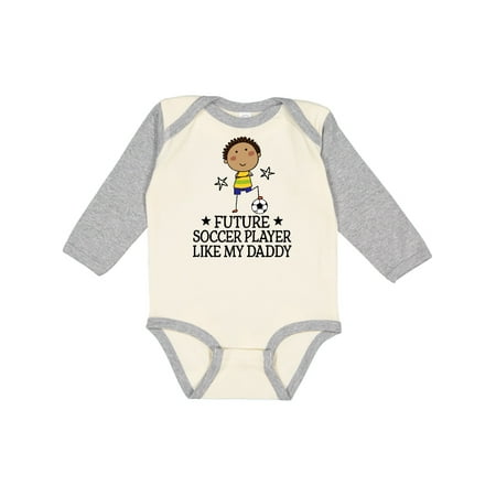 

Inktastic Soccer Player Like Daddy Gift Baby Boy Long Sleeve Bodysuit