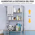 thumbnail image 4 of DAQI Estante de Ba&ntilde;o Sobre Inodoro, 3 Niveles Estantes Ahorro de Espacio de Ba&ntilde;o con Ganchos, Toallas Jabon Ducha Estante Repisa, Organizador de Almacenamiento de Ba&ntilde;o, 4 of 8
