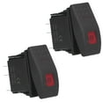 thumbnail image 3 of 2Pcs Waterproof Rocker Switch Toggle ON Off for Automotive Cars Marine Trucks 5 Pin 12V‑24VRed Light Model, 3 of 14