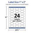 thumbnail image 6 of Avery TrueBlock White Oval Labels, 1" x 2", 1,200ct, 6 of 8