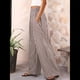 thumbnail image 5 of Pantalones Palazzo de Cuadros para Mujer, Pantalones de Pijama de Cintura Alta y Pierna , Pantalones Casuales Bonitos con Bolsillos Marrón M, 5 of 9
