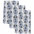 thumbnail image 2 of Blue Floral Kitchen Towels Set of 3, Abstract Watercolor Flower Leaf Plant Absorbent Dish Towels for Kitchen, Microfiber Hand Towel, Quick Drying Tea Towel for Cleaning Decorative Dishcloths, 2 of 7
