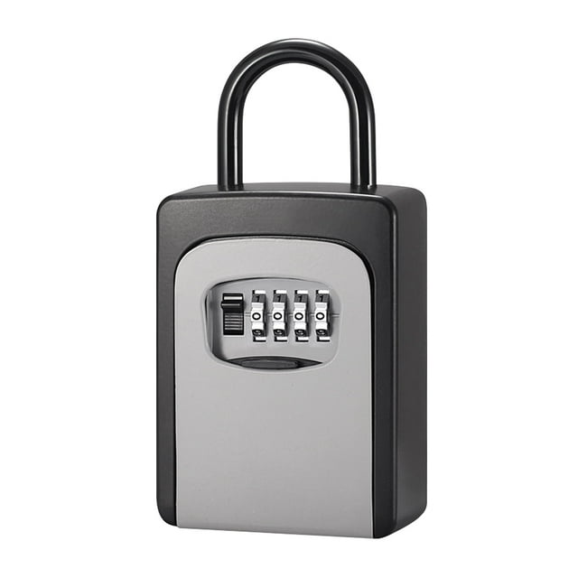 Caja de seguridad para llaves Pinnaco con cubierta antipolvo, práctico código de combinación de 4 dígitos, fácil de reiniciar, ideal para el hogar y la oficina.