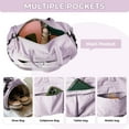 thumbnail image 3 of Madiva Sports Duffle Bags for Women Men, Travel Duffle Bags Weekenders with Shoe Compartment, Carry On  Overnight Bags for Plane, Light Purple., 3 of 7