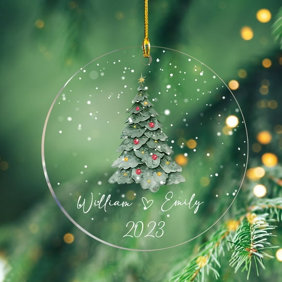 Couples Christmas Ornament, Acrylic Ornament,Personalized Name Acrylic Ornament, Christmas Gift For Couple, Christmas Home Decor Ornament