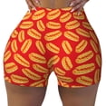 thumbnail image 2 of Lsque A Big Hot Dog Pattern High Waisted Biker Shorts for Women-Tummy Control Fitness Athletic Workout Running Yoga Gym Shorts,Moisture-Wicking-Large, 2 of 9