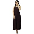 thumbnail image 4 of Bimba Robe Maxi à Bretelles Spaghetti Unie pour Femmes pour l'Été Plage Robe d'Été, 4 of 9