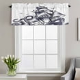 thumbnail image 2 of Summer Nautical Window Valance for Kitchen, Ocean Giant Octopus Sea Monster Coastal Sailboat Rod Pocket Short Curtain for Small Windows, Light Filtering Decorative Valance, 54 x 18 Inch, 1 Panel, 2 of 9