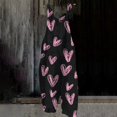 thumbnail image 2 of Gibobby pantalones deportivos Mono con tirantes sencillos, informales, retro, estampados para el día de San Valentín para mujer(Rosa， XL), 2 of 3