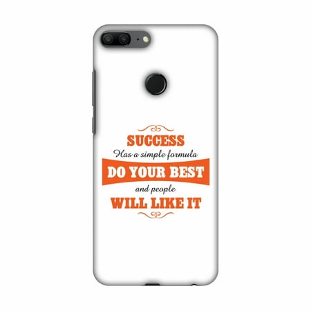 Huawei Honor 9 Lite Case - Success Do Your Best, Hard Plastic Back Cover, Slim Profile Cute Printed Designer Snap on Case with Screen Cleaning